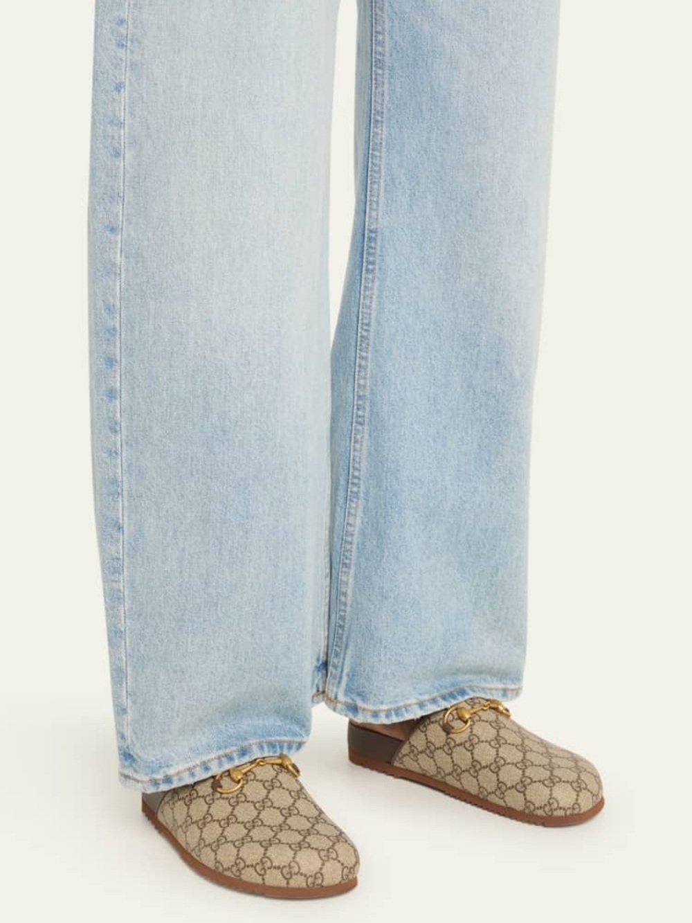 GUCCI GG Supreme Horsebit Mules SIZE EU 38.5 US 8.5